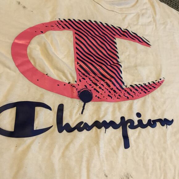 Champion Logo Tee XL MTV Crossover White Cotton - Picture 3 of 9